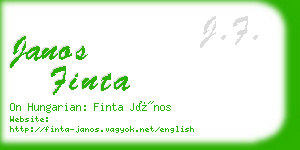 janos finta business card